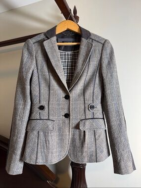 Luisa Cerano Women's Plaid Tailored Blazer Jacket